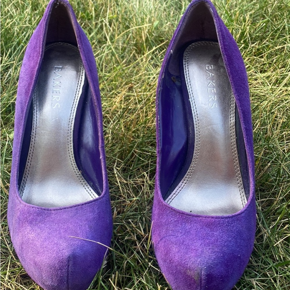 Suede high heels